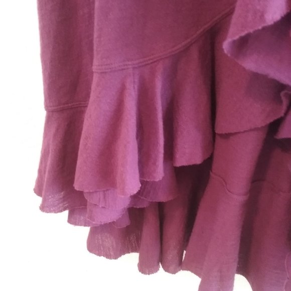 Free People Beach Faux Wrap Ruffle Flounce Maxi Skirt/Dress - Picture 7 of 16